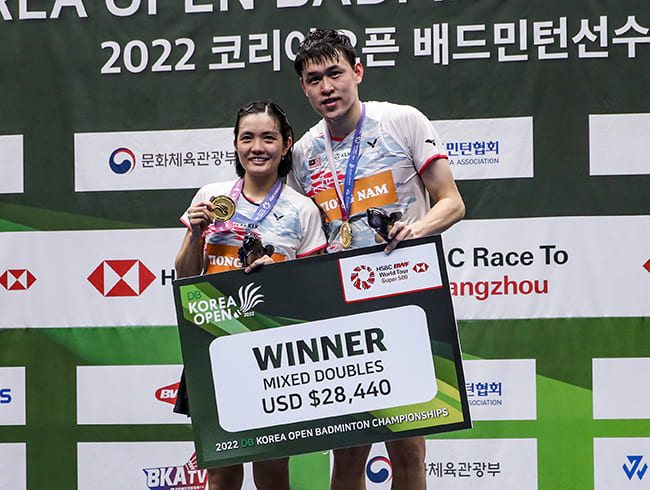 Tan Kian Meng/Lai Pei Jing clinched the Mixed Doubles Title in Korea Open 2022!